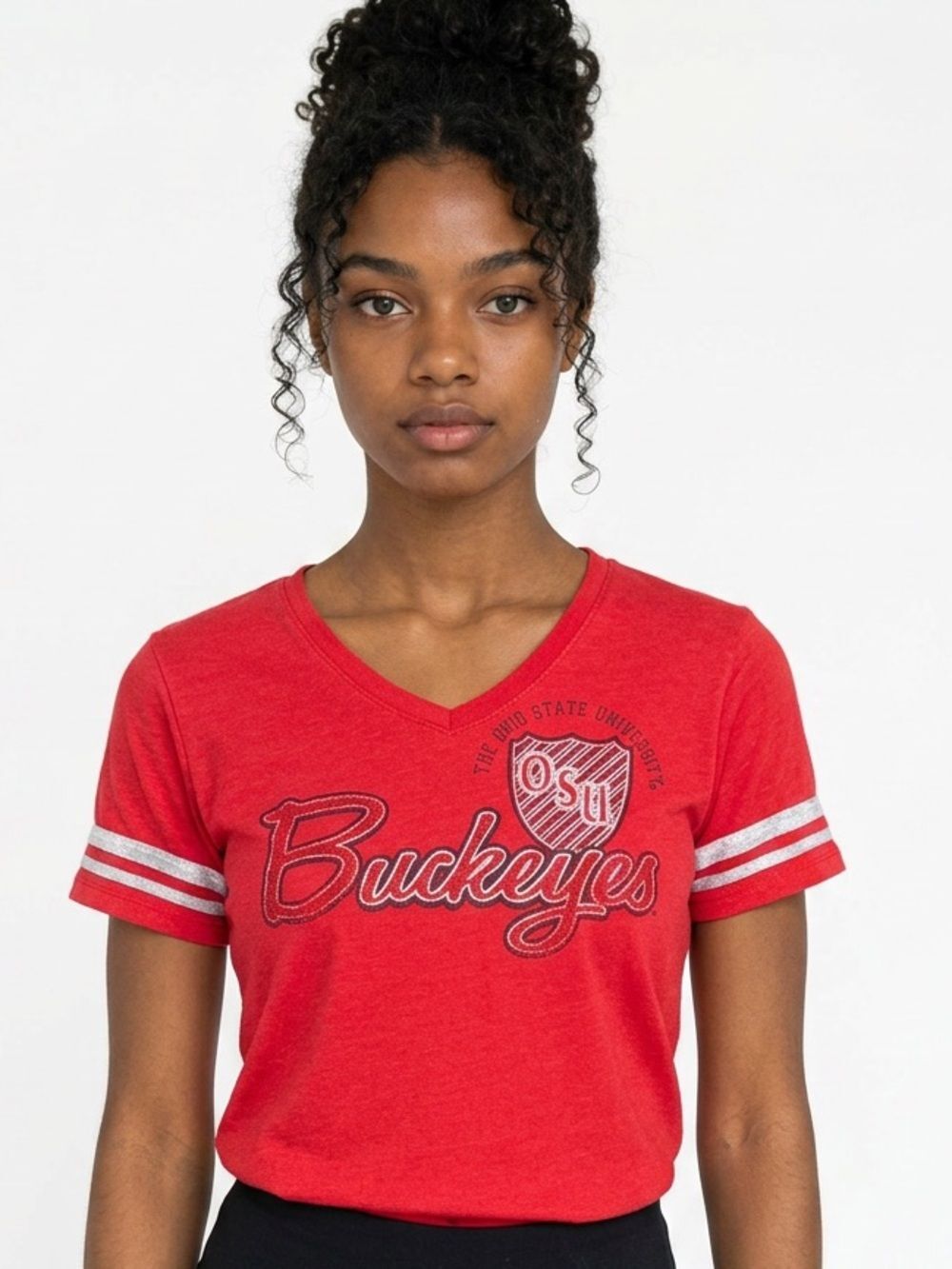 PRO EDGE | Ohio State Buckeyes Red Short Sleeve Tee Women’s Size X-Large